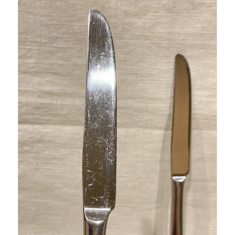 Set‎ Of 6 Oneida MELODIA 18/10 Stainless Flatware Dinner Knives 9.5 Inches Long